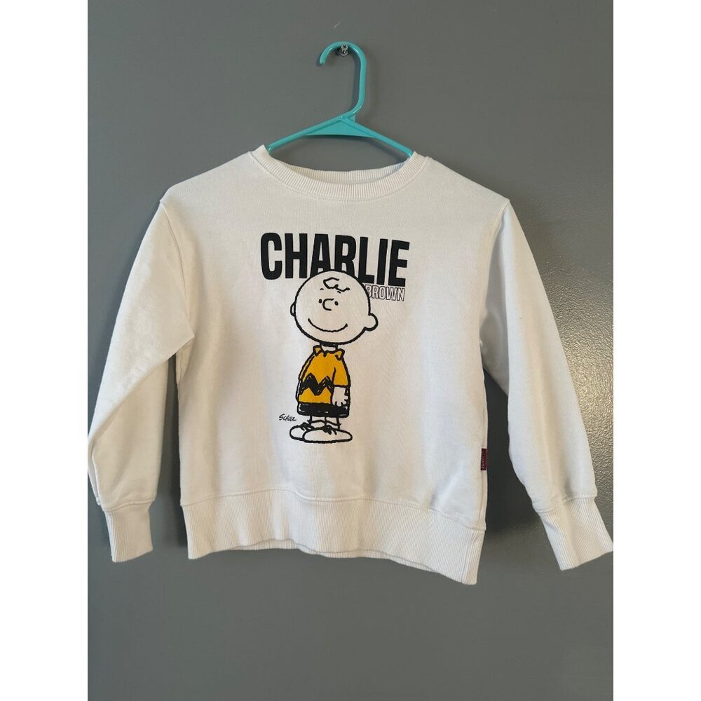 Zara Kids 9 Peanuts Crewneck Sweatshirt Snoopy Graphic Retro Y2k Cartoon Vtg